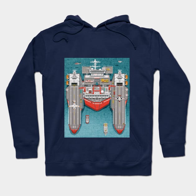 Airport Carrier Hoodie by Capt. Jack